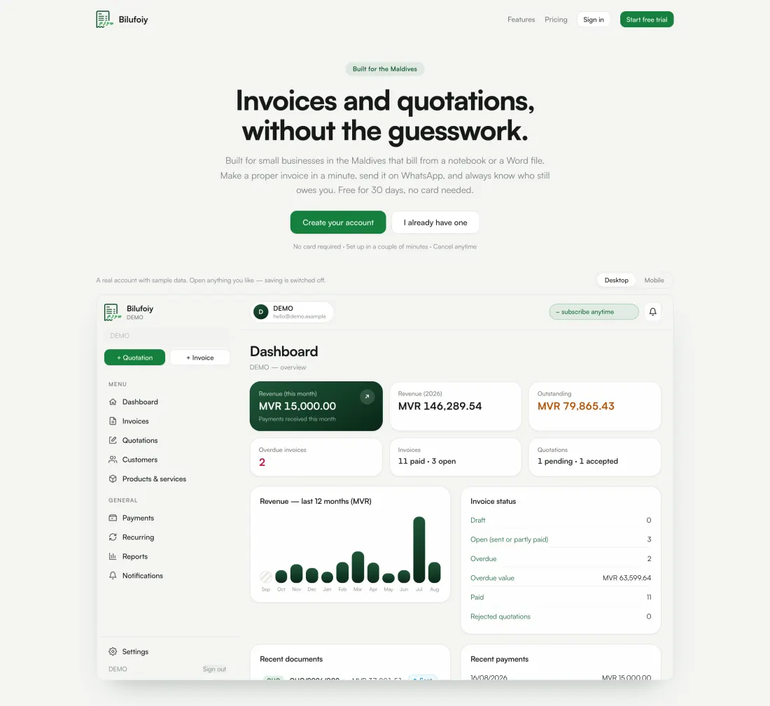 Bilufoiy website