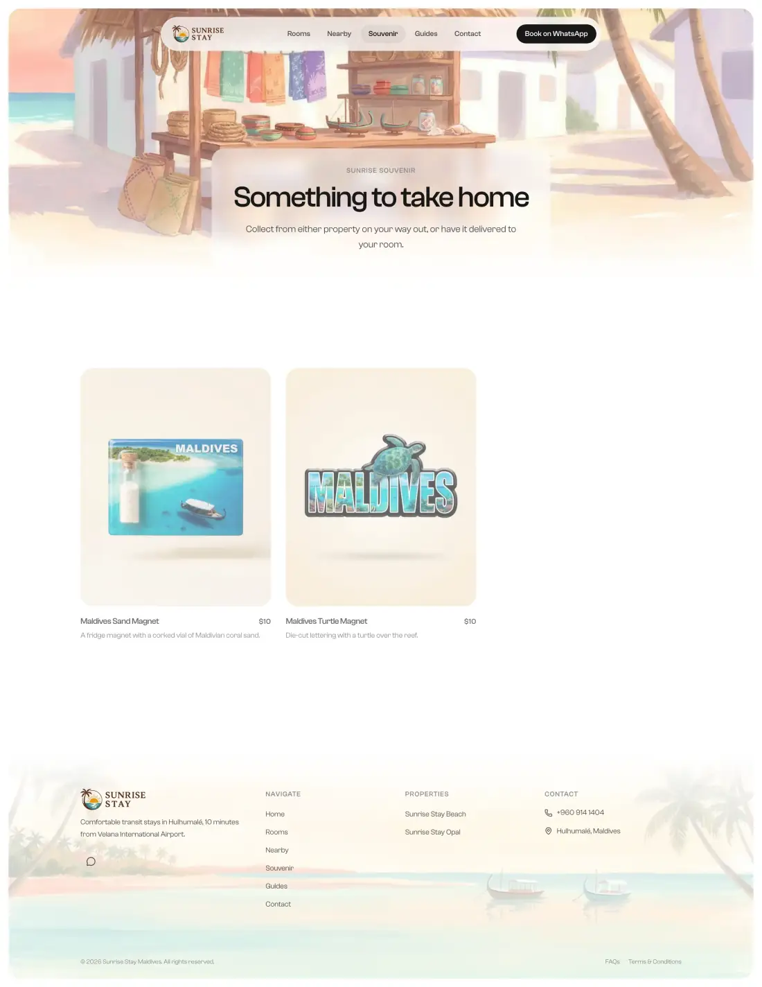 Sunrise Souvenir website